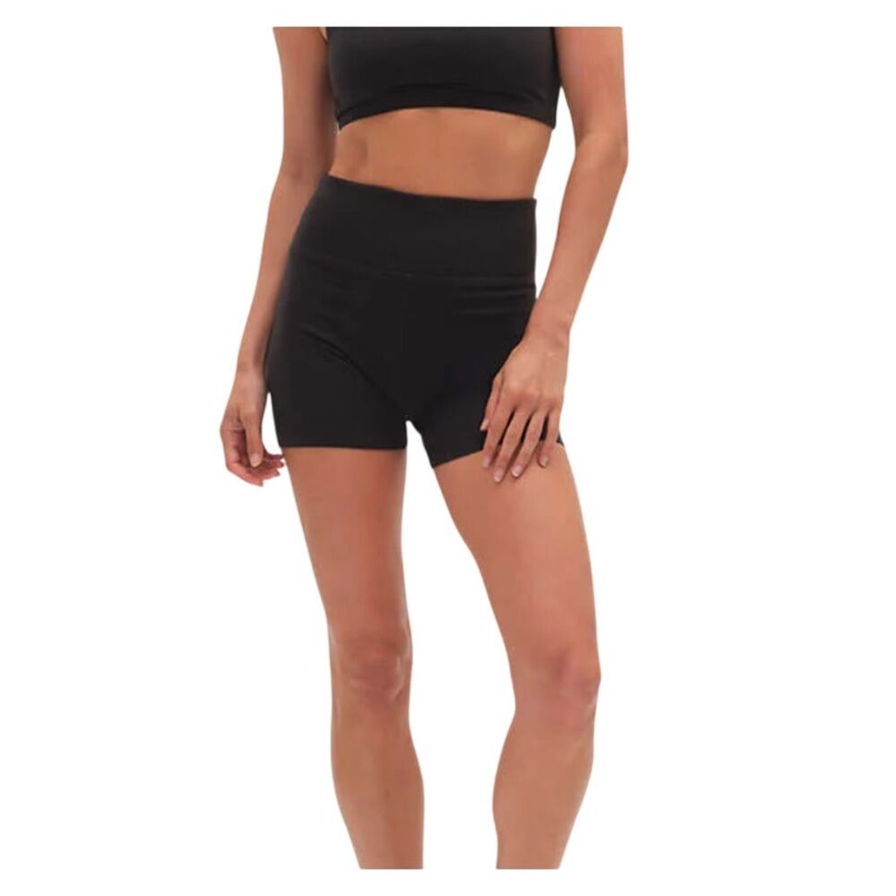 Outdoor Voices Black 3.5" Side Pocket High Rise Athletic Workout Biker Shorts